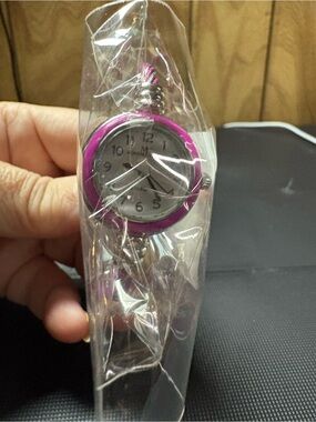 Monte Carlo MC Beaded Wrap Watch NWT Purple Cord Bracelet Adjustable Boho Chic